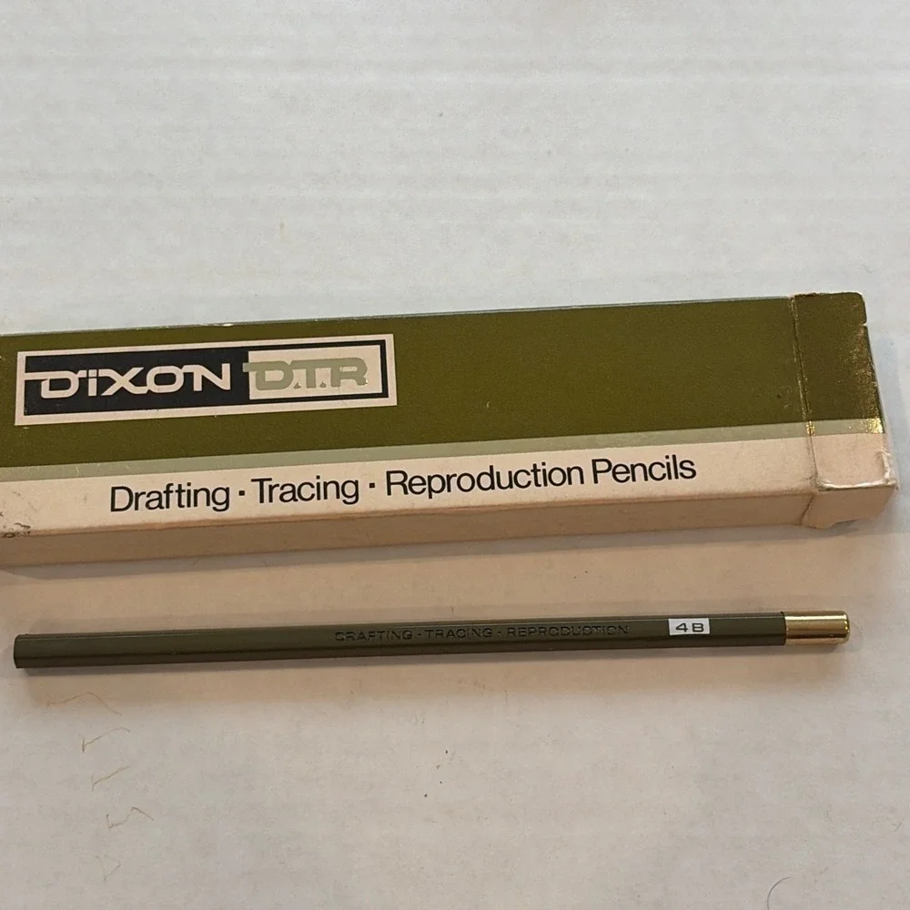 Vintage Dixon DTR Drafting Tracing Reproduction Pencils No 7500 4B Lot of 10